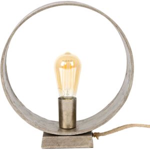 Hoyz - Tafellamp Loop - Industrieel Design - Zwart/Grijs - 30x11x32