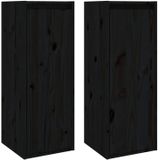 VidaXL-Wandkasten-2-st-30x30x80-cm-massief-grenenhout-zwart
