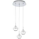 EGLO Montefio 1 - Hanglamp  - LED - Chroom - Glas, Kristal - Wit, Helder