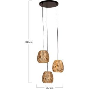 DKNC - Hanglamp Samuel - Waterhyacinth - 30x30x18cm - Natuurlijk