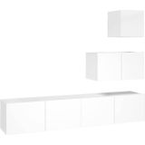 vidaXL-4-delige-Tv-meubelset-bewerkt-hout-hoogglans-wit