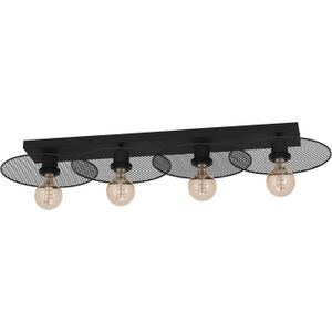 EGLO Ikeston Plafondlamp - E27 - 95 cm - industrieel - Zwart - Staal