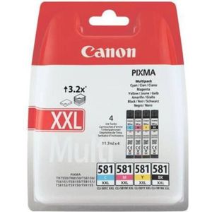 Canon Pack Van 4 Cli-581xxl Inktcartridges Met Zeer Hoog Rendement - Zwart / Geel / Cyaan / Magenta
