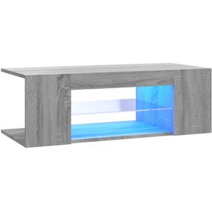 The Living Store TV-meubel - Trendy Design - Tv-meubels - 90x39x30cm - Met RGB LED-verlichting