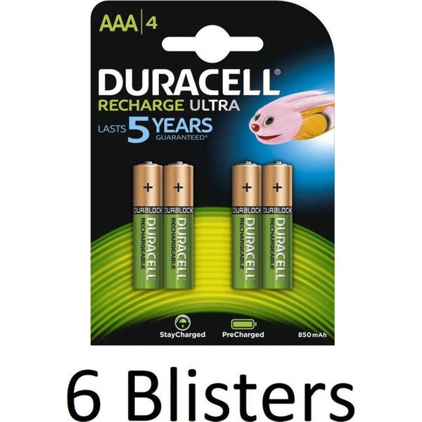 Batterij oplaadbaar duracell 4xaaa 850mah ultra - aaa batterijen