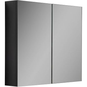 Badplaats Spiegelkast Cuba 80 x 16 x 70 cm - zwart houtnerf