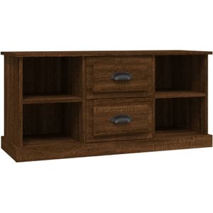 The Living Store TV-meubel Bruineiken 99.5 x 35.5 x 48 cm - Trendy en praktisch design - Duurzaam bewerkt hout -