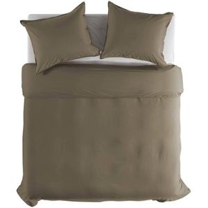 Dekbedovertrek Yellow Percale - Pine Taupe