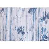 BURDUR - Laagpolig Vloerkleed - Blauw - 160 X 230 cm - Polyester