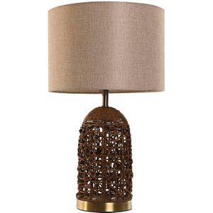 Bureaulamp Home ESPRIT Bruin Beige Gouden 50 W 220 V 33 x 33 x 56 cm