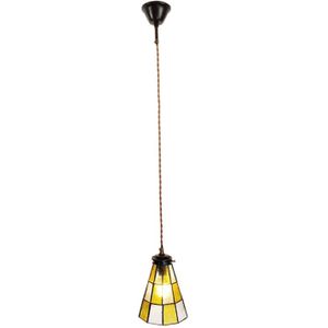Clayre & Eef Gele Hanglamp Tiffany Ø 15*115 cm E14/max 1*40W 5LL-6199