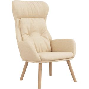 The Living Store Fauteuil Relaxstoel - Dik gevoerd - Crème - 70 x 77 x 94 cm