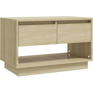 The Living Store TV-meubel - Sonoma Eiken - 70 x 41 x 44 cm - 2 lades - 1 open vak