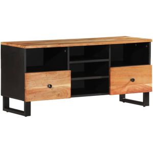 VidaXL TV-meubel 100x33x46 cm - Massief Acaciahout en Bewerkt Hout