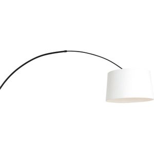 Steinhauer Sparkled Light wandlamp zwart met wit linnen boog ?45 cm