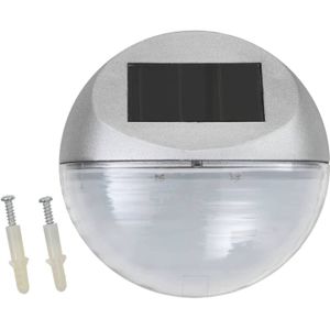 The Living Store Solarwandlampen - 24 stuks - Zilver - 11 x 5 cm - 2 x 0.06W LED - Zonne-energie - Oplaadbare batterij