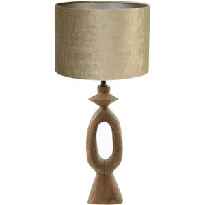 Light and Living tafellamp - brons - hout - SS101413