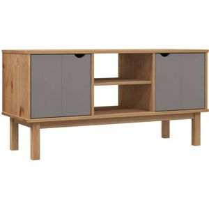 vidaXL-Tv-meubel-OTTA-113,5x43x57-cm-massief-grenenhout-bruin-en-grijs