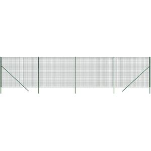 vidaXL Draadgaashek 2,2x10 m gegalvaniseerd staal groen