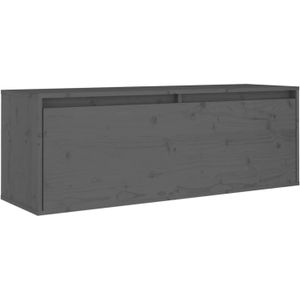 VidaXL-Wandkast-100x30x35-cm-massief-grenenhout-grijs