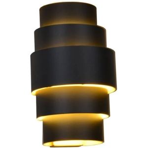 Artdelight Wandlamp Rolls H 22 cm zwart goud