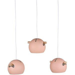 Tubbie verlichting hanglamp 73x23x15,5cm staal oudroze.