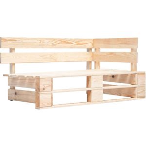 The Living Store Tuinbank Pallet Hout - 110 x 65 x 55cm - Grenenhout - Koningsblauw - 100% polyester
