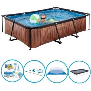 EXIT Zwembad Timber Style - Frame Pool 300x200x65 cm - Zwembadpakket