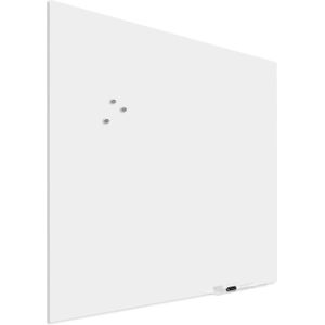 Premium glassboard met blinde bevestiging - 100x100 cm - Wit