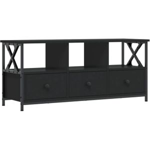 vidaXL-Tv-meubel-102x33x45-cm-bewerkt-hout-en-ijzer-zwart