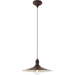 EGLO Stockbury - Hanglamp - 1 Lichts - Ø360mm. - Antiek Bruin, Beige