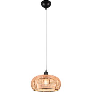 LED Hanglamp - Hangverlichting - Trion Irene - E27 Fitting - 1-lichts - Rond - Bruin - Hout
