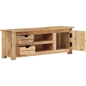 The Living Store TV-meubel - Hout - 110 x 30 x 40 cm - Rustieke uitstraling