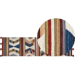Beliani MRGASHAT - Kelim vloerkleed - Multicolor - Wol