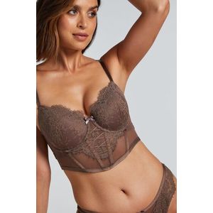 Hunkemöller Voorgevormde push-up longline beugel bh Arabella Bruin