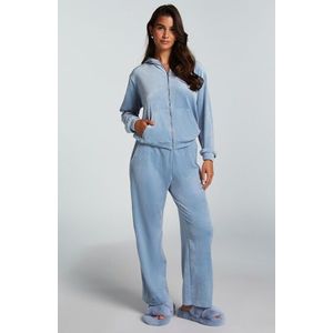 Hunkemöller Tall Pyjamabroek velours Blauw