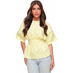 Lichtgele Strik Oversized - T-Shirt