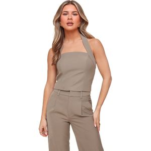 Taupe STUDIO Halter - Top