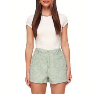 Lichtgroene Gedetailleerde - Short