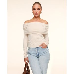 Beige Off Shoulder - Top