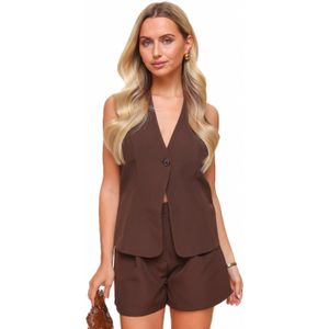 Donkerbruine Lage Halter - Gilet