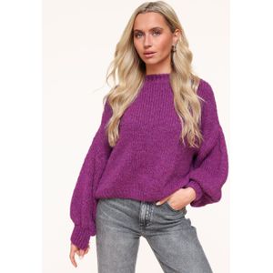Paarse Wollen Gebreide - Trui