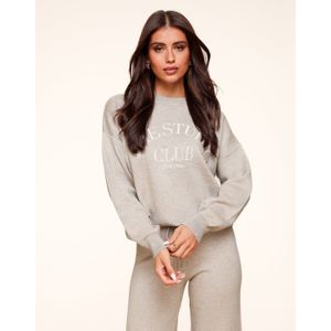 Taupe Gebreide STUDIO - Sweater