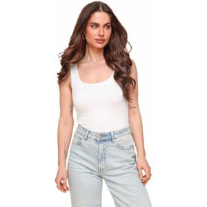 Creme Omkeerbare Mouwloze Basic - Top