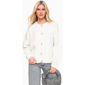 Witte Hoge Hals Gebreide - Vest