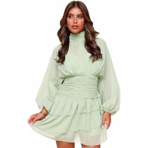 Lichtgroene Vloeiende - Jurk