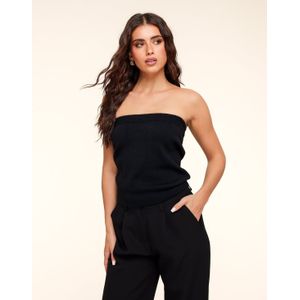Zwarte Gebreide Tube - Top