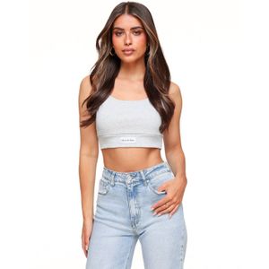 Lichtgrijze Cropped - Top