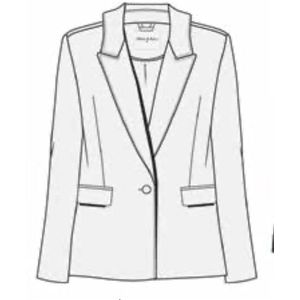 0412 Creme Satijnen Classic Rug Riem Detail - Blazer