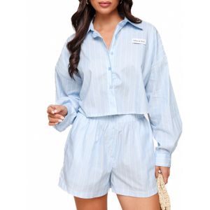 Baby Blauwe Gestreepte - Short